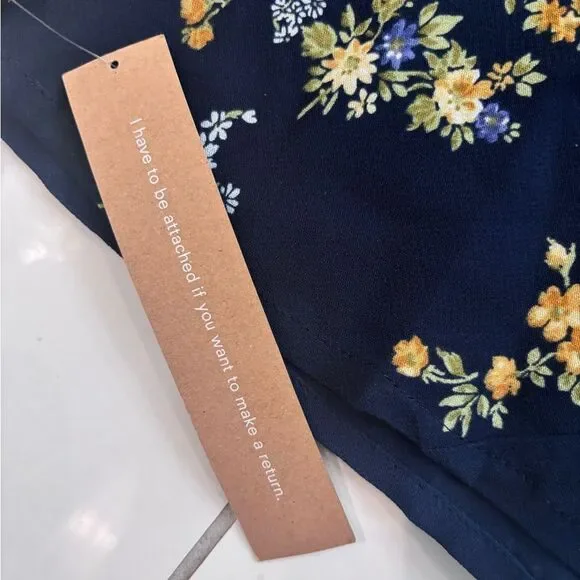 Reformation Floral Maxi Dress - Navy and Yellow - Picture 10 of 13